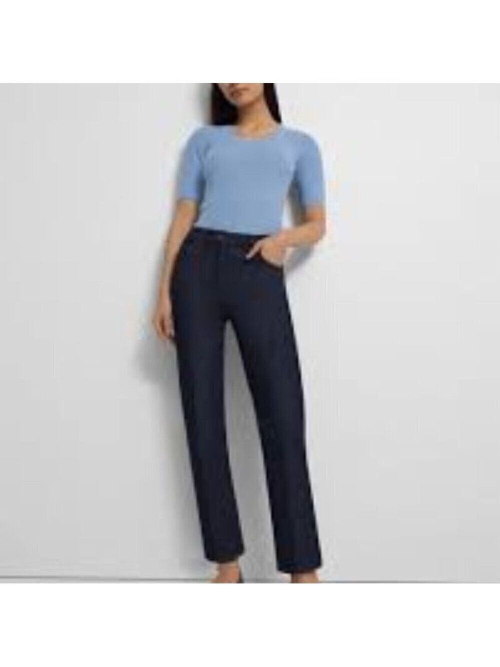 Theory Dark Wash Denim High Rise Straight Leg Jeans Size 27